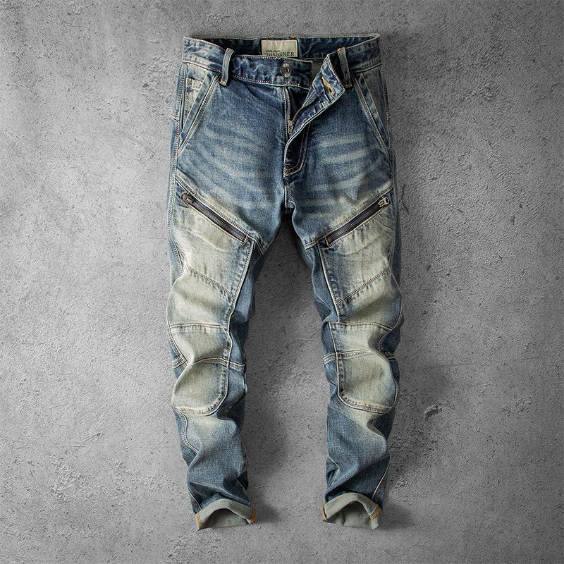 Motorcycle Gear Jeans - New Spring and Autumn Men's Retro