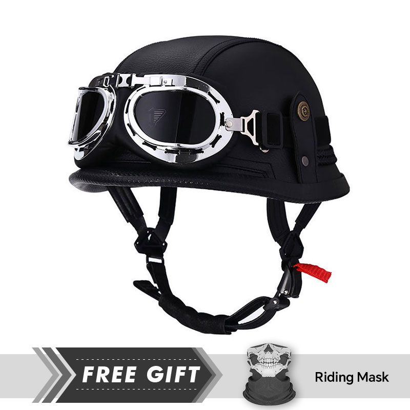 Motorcycle Gear Store - Classic Half Face Helmet Protection Ventilation