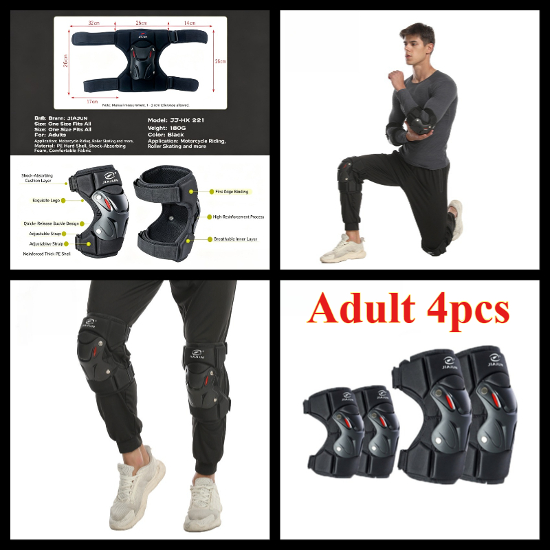 Motorcycle Gear Cycle - 4PCS Motorcycle Elbow Pads Knee Pads