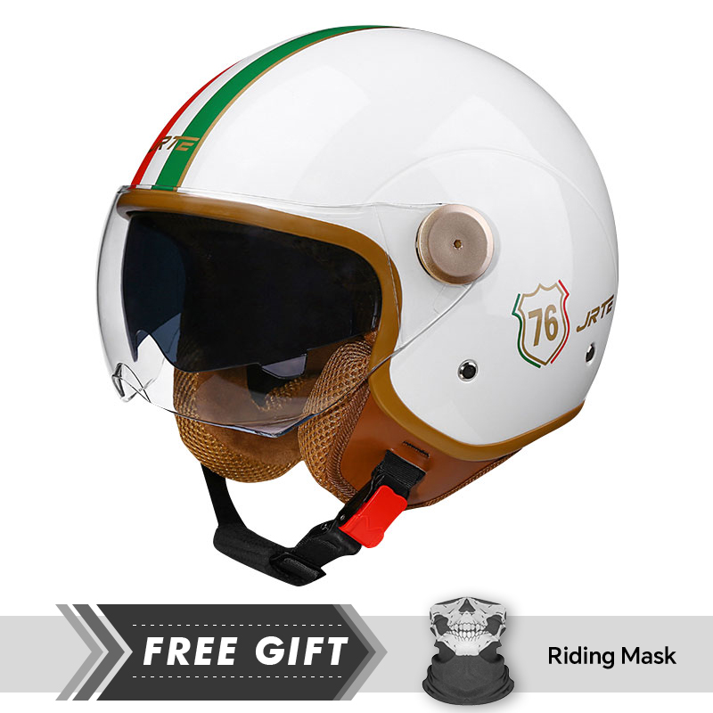 Motorcycle Gear Store - Retro TT&COCASCOS Motorcycle Helmet Daul Lens