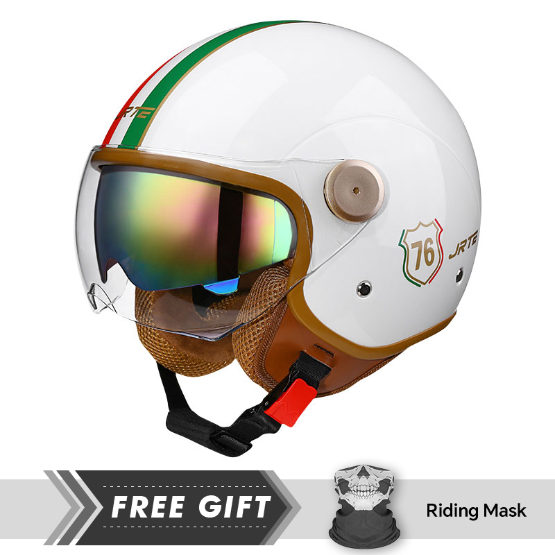 Motorcycle Gear Store - DOT Approved Open Face Helmet Retro