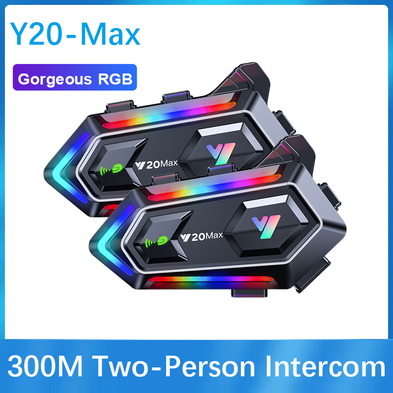 Intercom Headset Helmet - Y20 MAX Motorcycle Helmet Bluetooth Headset