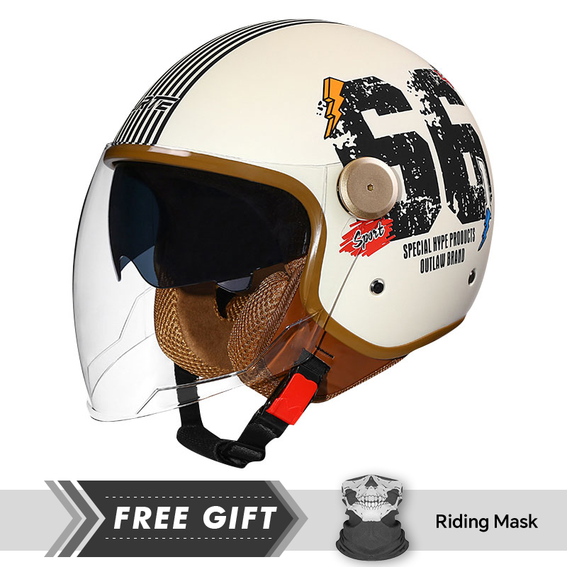 DOT ECE Approved Retro 3/4 Ope - огляд і ціна Motorcycle Gear Store