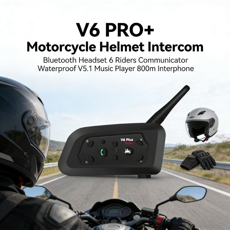 2026 NEW V6 PRO+ BT5.1 6 Rider - огляд і ціна Intercom Headset Helmet