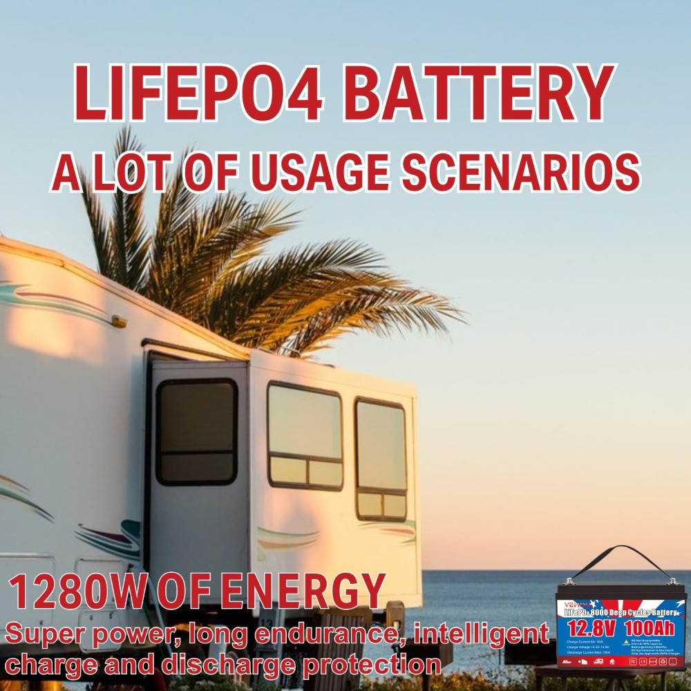 12.8V 100Ah LiFePO4 Battery Bu - огляд і ціна Motorcycle Gear Cycle