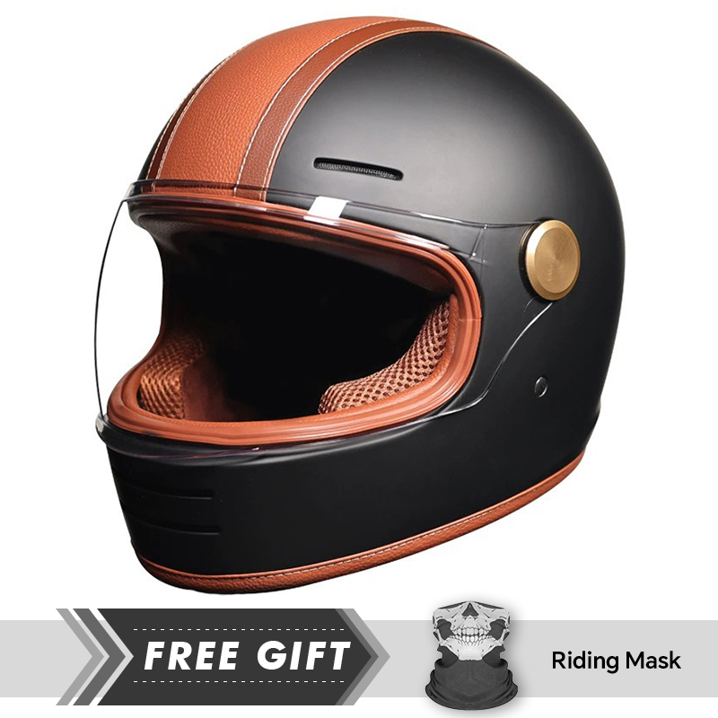 DOT Approved Retro Leather Ful - огляд і ціна Motorcycle Gear Store