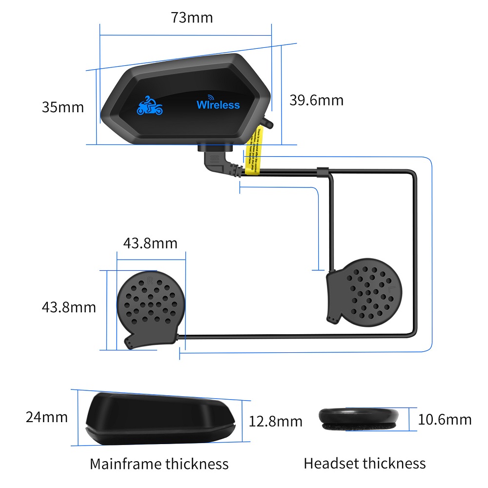 Motorcycle Intercom Helmet Hea - огляд і ціна Intercom Headset Helmet