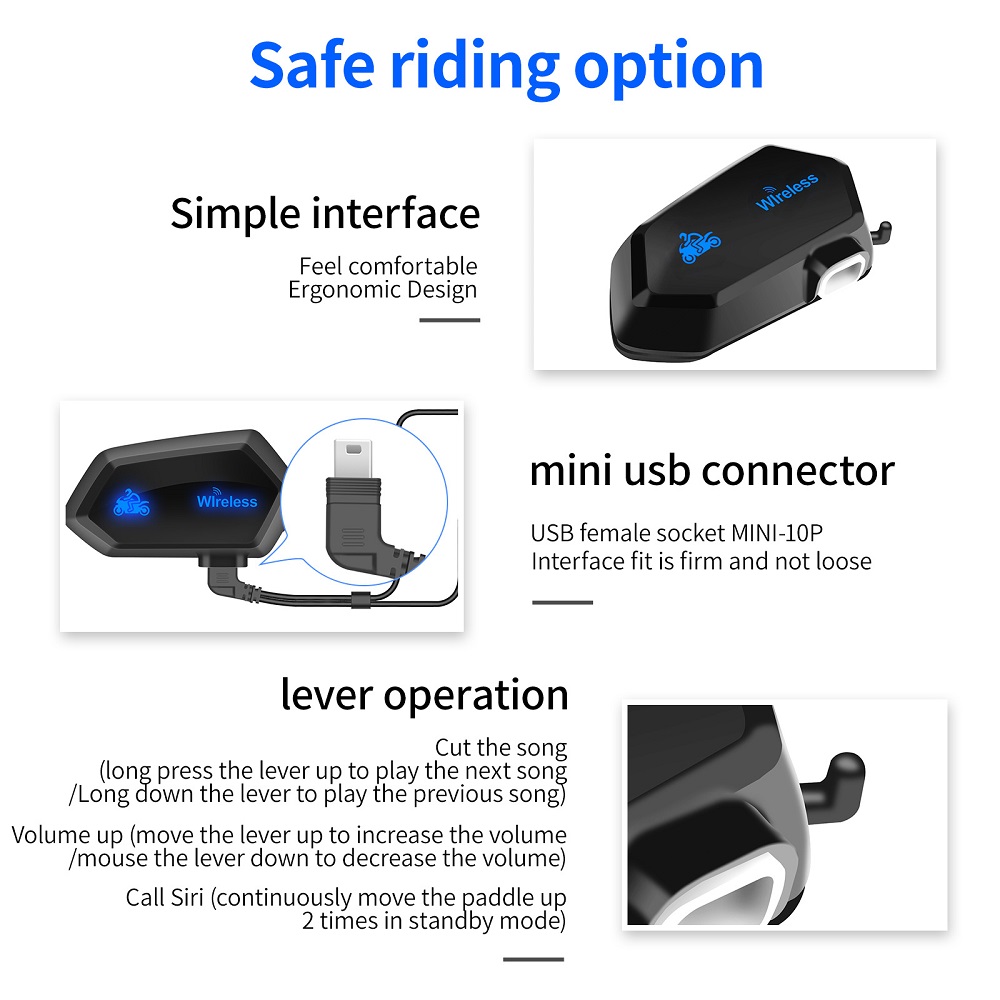 Motorcycle Intercom Helmet Hea - огляд і ціна Intercom Headset Helmet