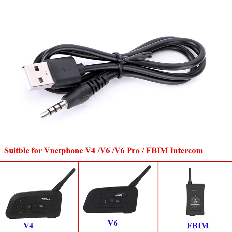 (BF06)1pc Helmet Intercom USB  - огляд і ціна Intercom Headset Helmet