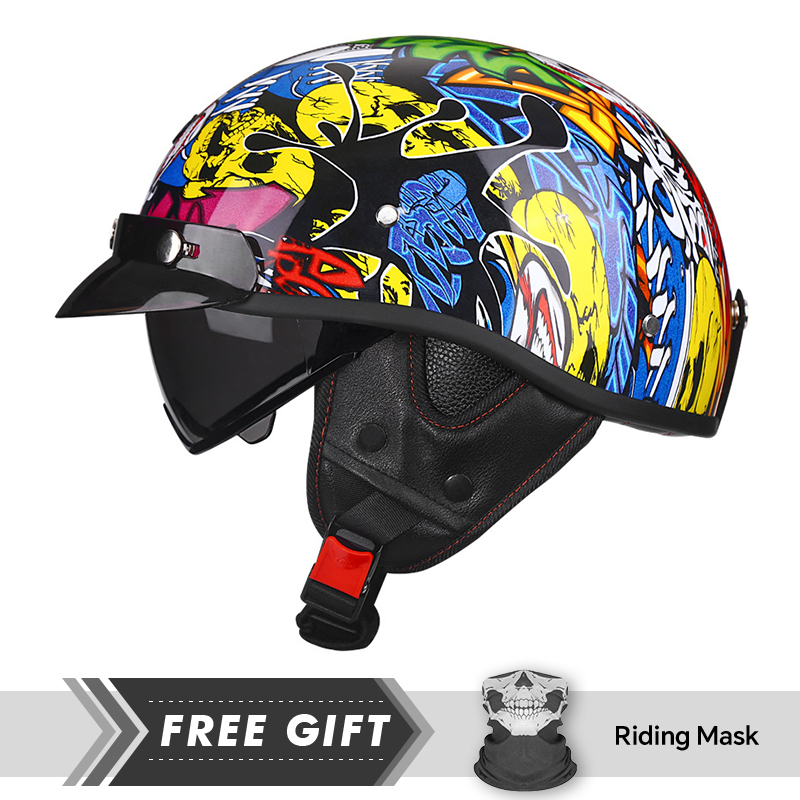 Half Motorcycle Helmet DOT ECE - огляд і ціна Motorcycle Gear Store