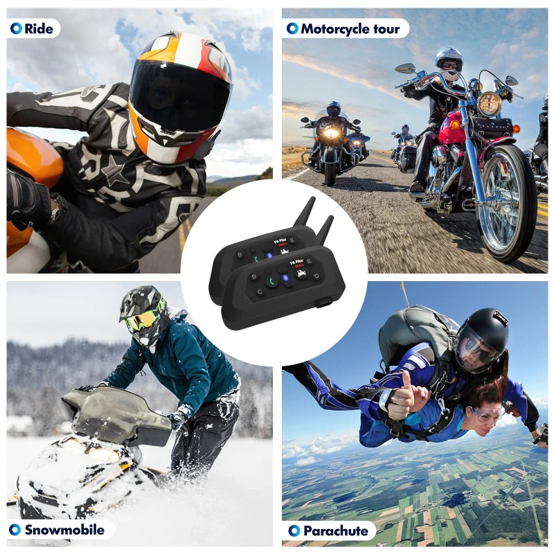 V6 PRO+ Motorcycle Intercom BT - огляд і ціна Intercom Headset Helmet