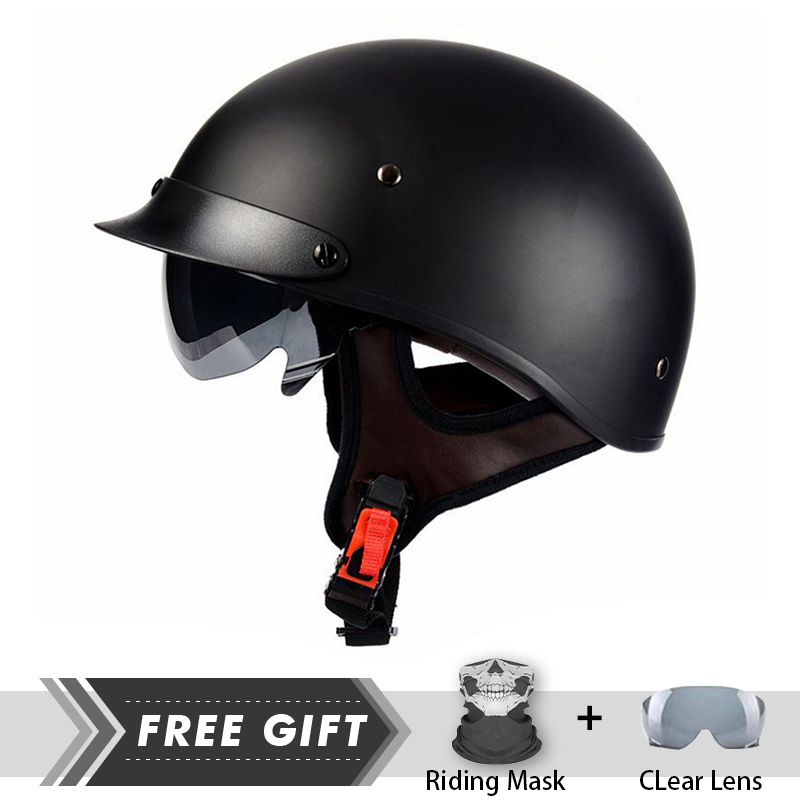 Men Women Half Face Helmet ABS - огляд і ціна Motorcycle Gear Store