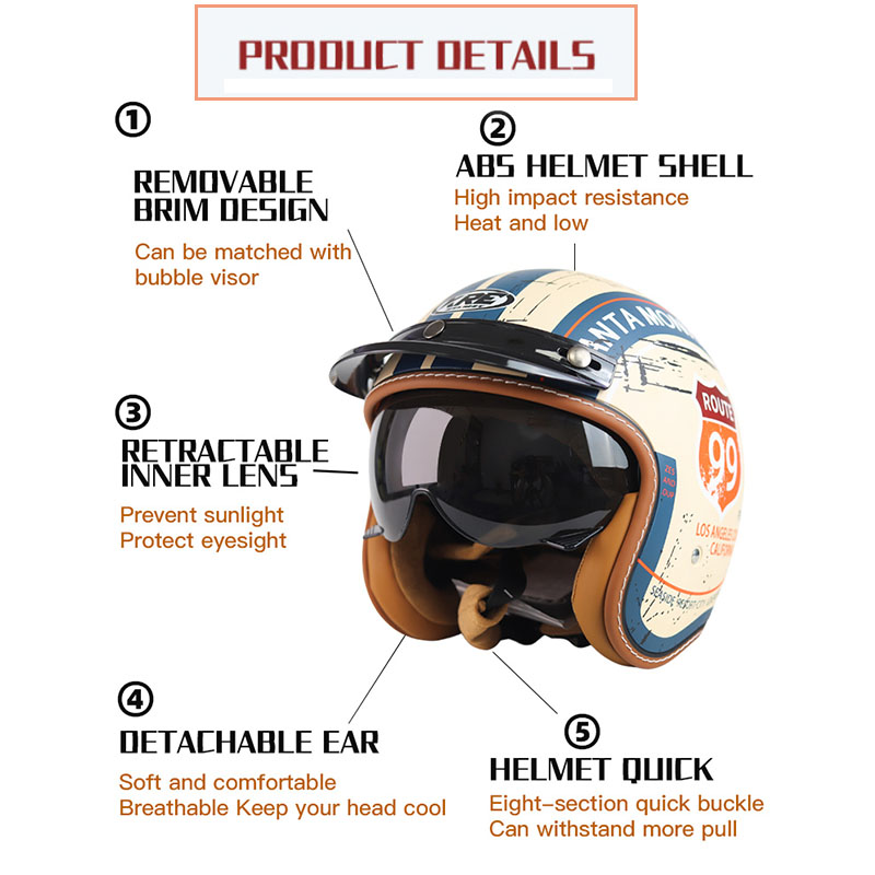 SOMAN Open Face Motorcycle Hel - огляд і ціна Motorcycle Gear Store
